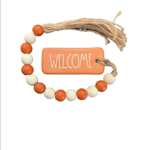 πππRae Dunn fall decor beaded WELCOME garland πππ - Picture 1 of 3